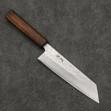  Seisuke Stainless Steel 440C Hammered Damascus Bunka  170mm Oak Handle - Japanny - Best Japanese Knife