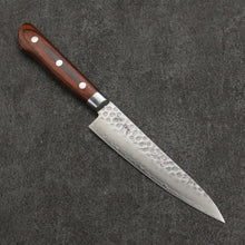  Seisuke Swedish Steel-stn Hammered Petty-Utility  135mm Mahogany Handle - Japanny - Best Japanese Knife