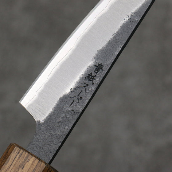 Oul Blue Super Black Nashiji Petty-Utility  80mm Oak Handle - Japanny - Best Japanese Knife