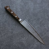 Seisuke VG10 33 Layer Damascus Petty-Utility 135mm Brown Pakka wood Handle - Japanny - Best Japanese Knife