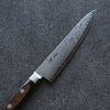 Seisuke VG10 33 Layer Damascus Petty-Utility 135mm Brown Pakka wood Handle - Japanny - Best Japanese Knife