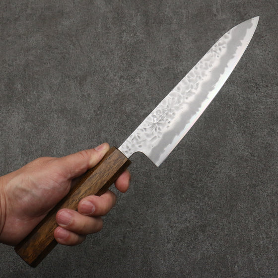 Oul White Steel No.1 Hammered Gyuto  180mm Oak Handle - Japanny - Best Japanese Knife