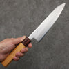 Oul White Steel No.1 Gyuto  180mm Keyaki (Japanese Elm) Handle - Japanny - Best Japanese Knife