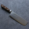 Seisuke VG10 33 Layer Damascus Nakiri 165mm Brown Pakka wood Handle - Japanny - Best Japanese Knife