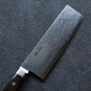 Seisuke VG10 33 Layer Damascus Nakiri 165mm Brown Pakka wood Handle - Japanny - Best Japanese Knife