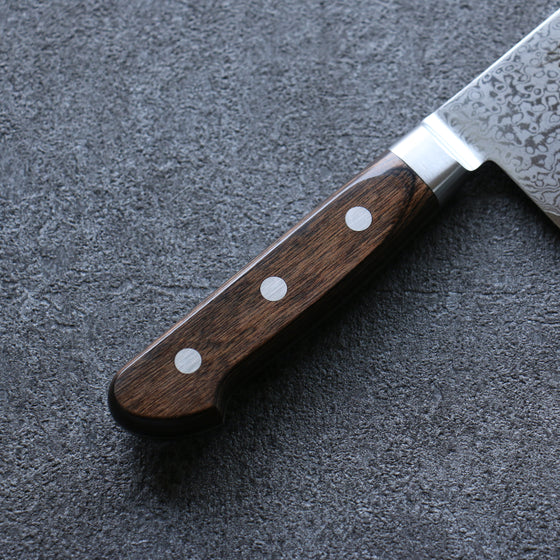 Seisuke VG10 33 Layer Damascus Nakiri 165mm Brown Pakka wood Handle - Japanny - Best Japanese Knife