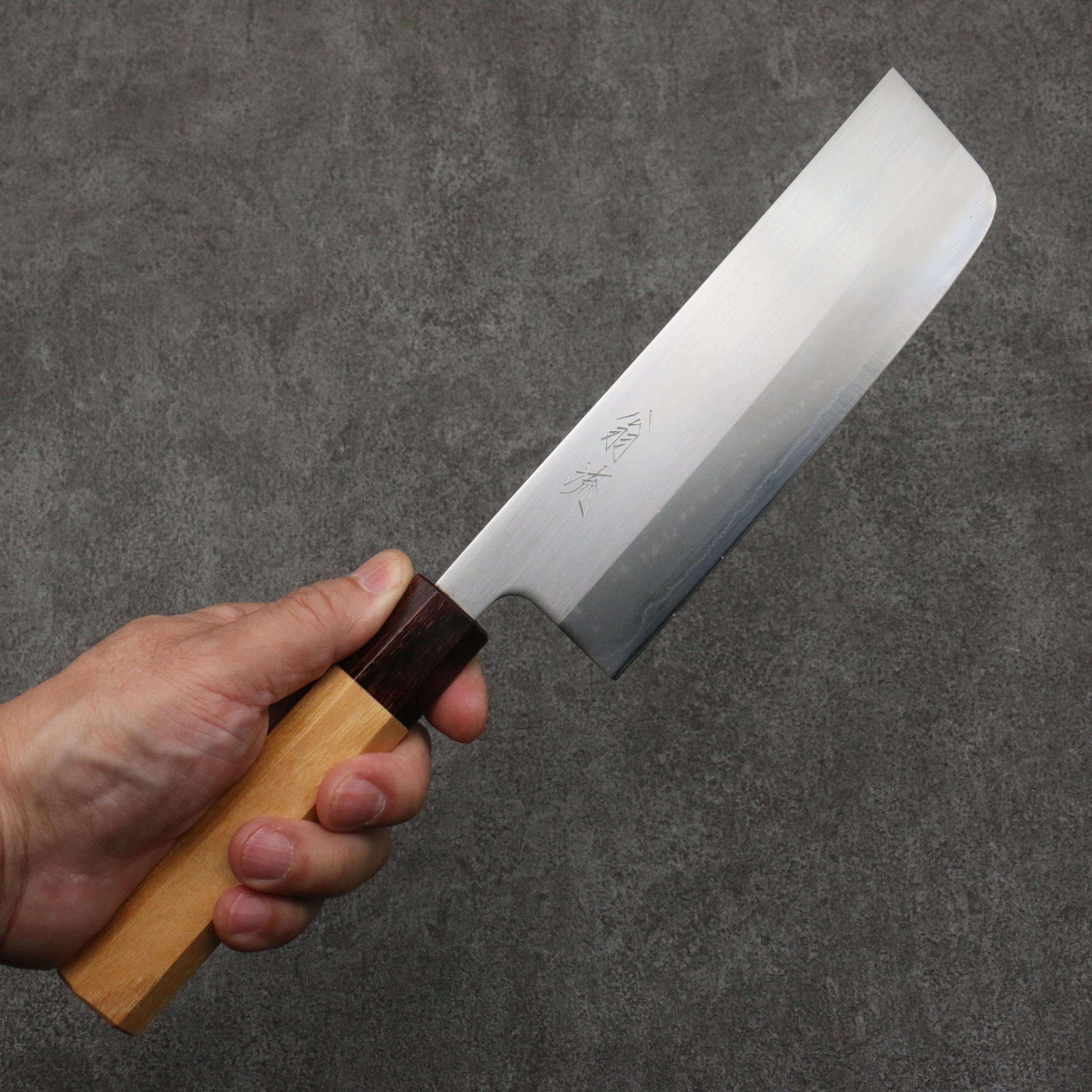 Oul White Steel No.1 Nakiri  165mm Keyaki (Japanese Elm) Handle - Japanny - Best Japanese Knife