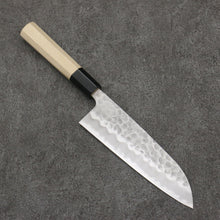  Oul White Steel No.2 Hammered Santoku  165mm Magnolia Handle - Japanny - Best Japanese Knife