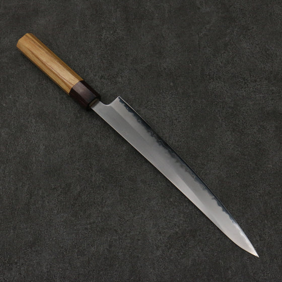 Oul White Steel No.1 Sujihiki  240mm Keyaki (Japanese Elm) Handle - Japanny - Best Japanese Knife