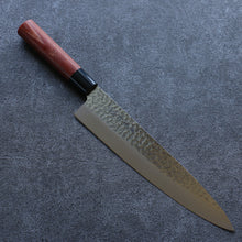  Kanetsune DSR-1K6 Hammered Gyuto 240mm Red Pakka wood Handle - Japanny - Best Japanese Knife