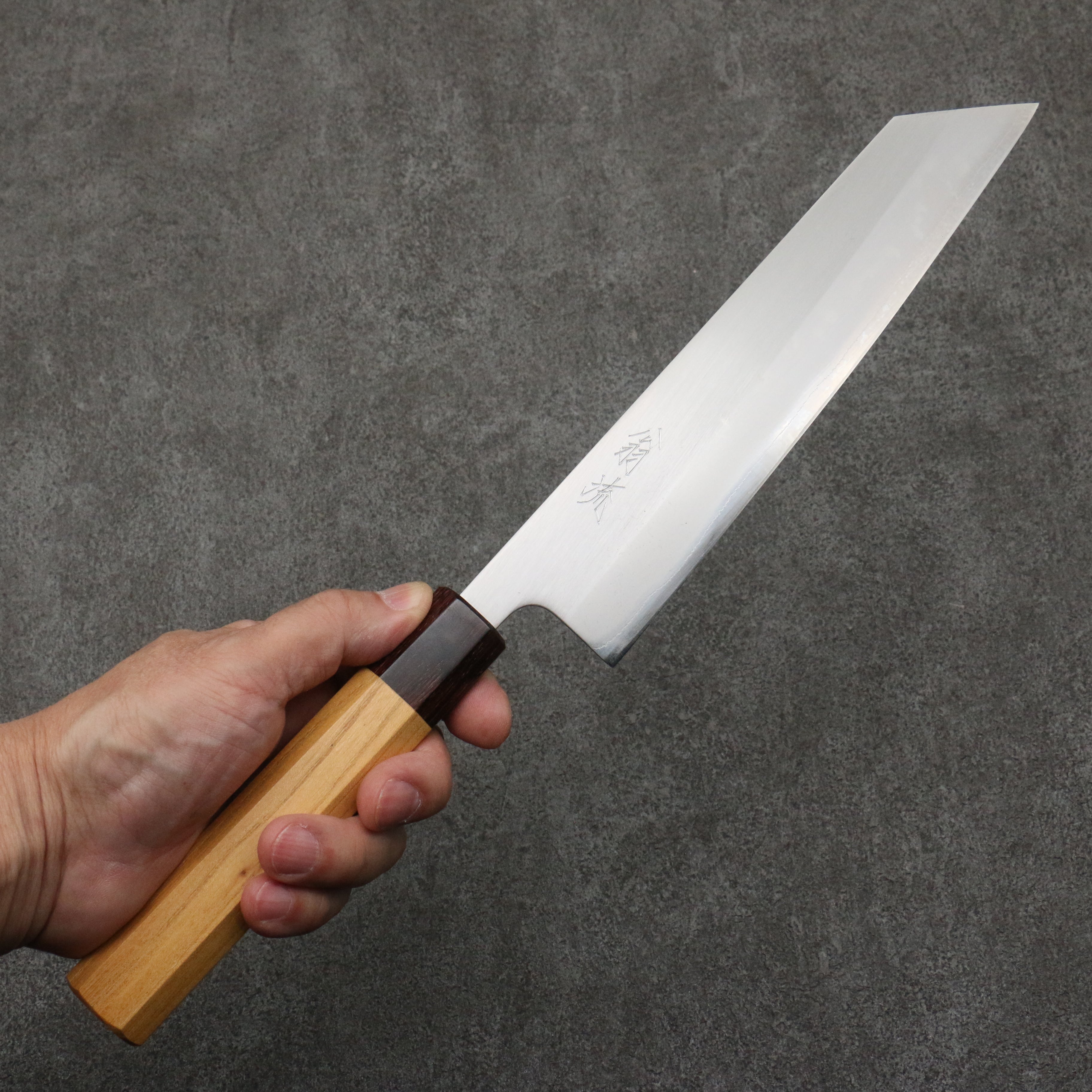 Oul White Steel No.1 Kiritsuke Gyuto  210mm Keyaki (Japanese Elm) Handle - Japanny - Best Japanese Knife