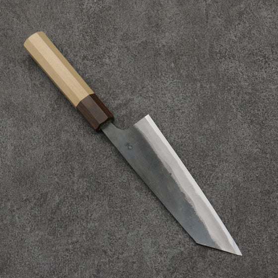 Seisuke Blue Steel No.1 Black Finished Small Bunka  150mm Magnolia (Ferrule: Ebony) Handle - Japanny - Best Japanese Knife