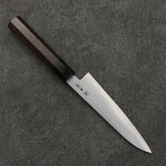 Shigeki Tanaka Blue Steel No.2 Damascus Petty-Utility  135mm Walnut Handle - Japanny - Best Japanese Knife