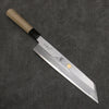 Sakai Takayuki Gold Filled Engraving by Kubota Fuji and Sunset Blue Steel No.2 Kiritsuke Gyuto  270mm Magnolia  (Ferrule: Water Buffalo Horn) Handle - Japanny - Best Japanese Knife