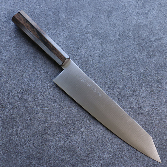 Kanetsune Ichizu VG10 Kiritsuke Gyuto 210mm Brown Pakka wood Handle - Japanny - Best Japanese Knife