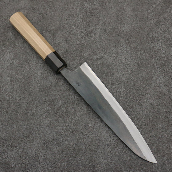 Seisuke Blue Steel No.1 Black Finished Gyuto  210mm Magnolia (Ferrule: Ebony) Handle - Japanny - Best Japanese Knife