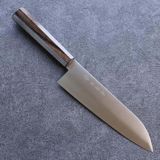 Kanetsune Ichizu VG10 Santoku 180mm Brown Pakka wood Handle - Japanny - Best Japanese Knife