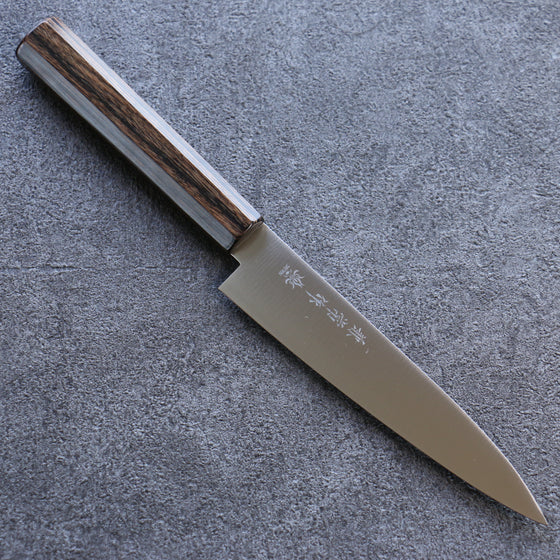 Kanetsune Ichizu VG10 Petty-Utility 135mm Brown Pakka wood Handle - Japanny - Best Japanese Knife