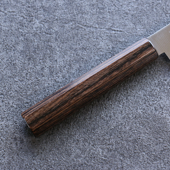 Kanetsune Ichizu VG10 Petty-Utility 135mm Brown Pakka wood Handle - Japanny - Best Japanese Knife