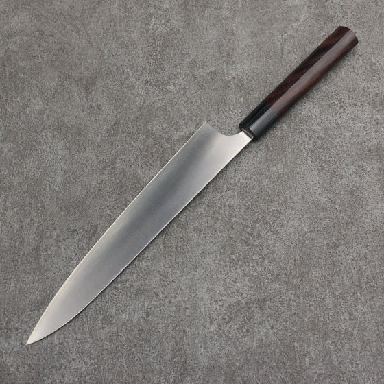 Shungo Ogata SG2 Migaki Finished Sujihiki  240mm Rosewood (Ferrule: Black Pakka Wood) Handle - Japanny - Best Japanese Knife