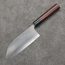  Shungo Ogata Round Tip SG2 Migaki Finished Small Santoku  150mm Rosewood (Ferrule: Black Pakka Wood) Handle - Japanny - Best Japanese Knife