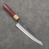 Seisuke Blue Steel No.2 Black Finished Kiritsuke Gyuto  210mm Purpleheart (Ferrule: Oak) Handle - Japanny - Best Japanese Knife