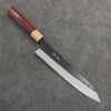 Seisuke Blue Steel No.2 Black Finished Kiritsuke Gyuto  240mm Purpleheart (Ferrule: Oak) Handle - Japanny - Best Japanese Knife