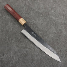  Seisuke Blue Steel No.2 Black Finished Kiritsuke Gyuto  240mm Purpleheart (Ferrule: Oak) Handle - Japanny - Best Japanese Knife