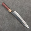 Seisuke Blue Steel No.2 Black Finished Kiritsuke Gyuto  240mm Purpleheart (Ferrule: Oak) Handle - Japanny - Best Japanese Knife