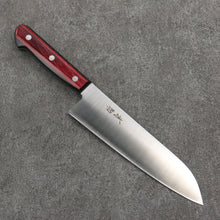  Seisuke SLD Migaki Polish Finish Santoku  180mm Red Pakka wood Handle - Japanny - Best Japanese Knife