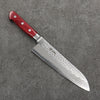 Seisuke Blue Super Hammered Gyuto  180mm Red Pakka wood Handle - Japanny - Best Japanese Knife