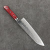 Seisuke Blue Super Hammered Gyuto  180mm Red Pakka wood Handle - Japanny - Best Japanese Knife