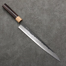  Seisuke Blue Super Black Nashiji Sujihiki  270mm Rosewood (Ferrule: White Pakka Wood) Handle - Japanny - Best Japanese Knife