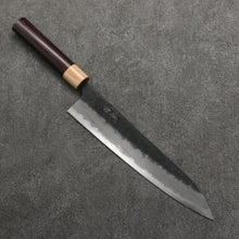  Seisuke Blue Super Black Nashiji Gyuto  240mm Rosewood (Ferrule: White Pakka Wood) Handle - Japanny - Best Japanese Knife