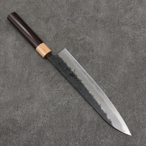 Seisuke Blue Super Black Nashiji Gyuto  240mm Rosewood (Ferrule: White Pakka Wood) Handle - Japanny - Best Japanese Knife