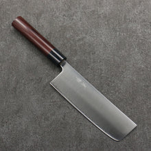  Seisuke Blue Super Nakiri  165mm Rosewood (Ferrule: Black Pakka Wood) Handle - Japanny - Best Japanese Knife