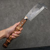 Sakai Takayuki Carbon steel Black Finished Machete (With guard)  Natural wood Handle 140mm - Japanny - Best Japanese Knife