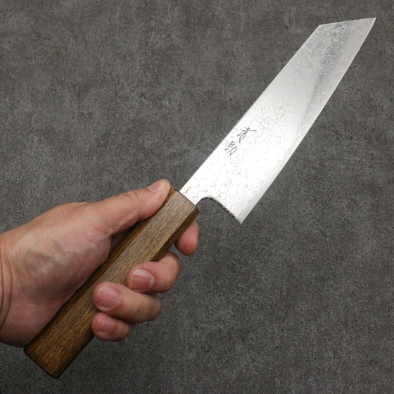 Seisuke VG10 Mirrored Finish Damascus Bunka  170mm Oak Handle - Japanny - Best Japanese Knife