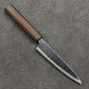 Seisuke VG10 Mirrored Finish Damascus Petty-Utility  135mm Oak Handle - Japanny - Best Japanese Knife