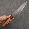 Shigeki Tanaka VG10 Damascus black dye Gyuto  210mm Keyaki (Japanese Elm) Handle - Japanny - Best Japanese Knife