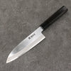 Minamoto Akitada White Steel No.2 Kasumitogi Santoku  180mm Ebony Wood Handle - Japanny - Best Japanese Knife