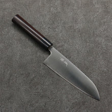  Seisuke Blue Super Santoku  165mm Rosewood (Ferrule: Black Pakka Wood) Handle - Japanny - Best Japanese Knife