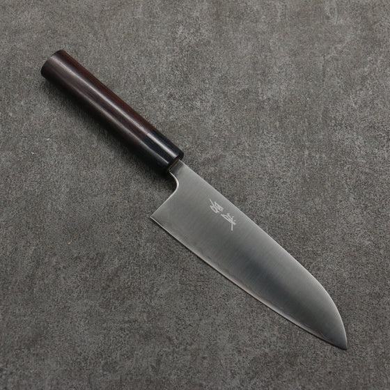 Seisuke Blue Super Santoku  165mm Rosewood (Ferrule: Black Pakka Wood) Handle - Japanny - Best Japanese Knife