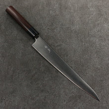  Seisuke Blue Super Sujihiki  240mm Rosewood (Ferrule: Black Pakka Wood) Handle - Japanny - Best Japanese Knife