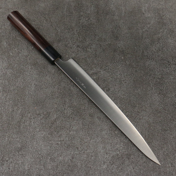 Seisuke Blue Super Sujihiki  240mm Rosewood (Ferrule: Black Pakka Wood) Handle - Japanny - Best Japanese Knife