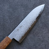 Seisuke VG10 Damascus Santoku 180mm Burnt Oak Handle - Japanny - Best Japanese Knife