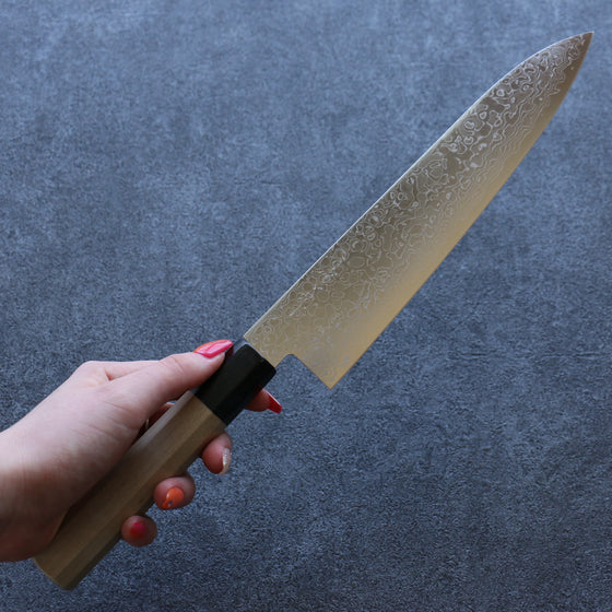 Misuzu AUS10 Damascus Migaki Finished Gyuto 210mm Magnolia Handle - Japanny - Best Japanese Knife