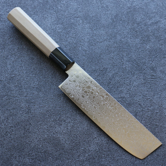 Misuzu AUS10 Damascus Migaki Finished Nakiri 165mm Magnolia Handle - Japanny - Best Japanese Knife