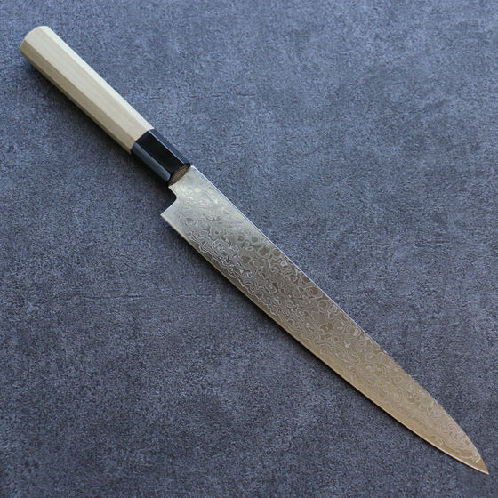 Misuzu AUS10 Damascus Migaki Finished Sujihiki 240mm Magnolia Handle - Japanny - Best Japanese Knife