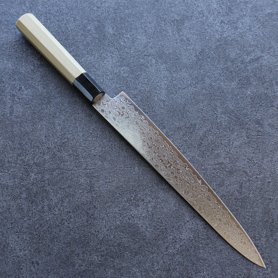 Misuzu AUS10 Damascus Migaki Finished Sujihiki 240mm Magnolia Handle - Japanny - Best Japanese Knife